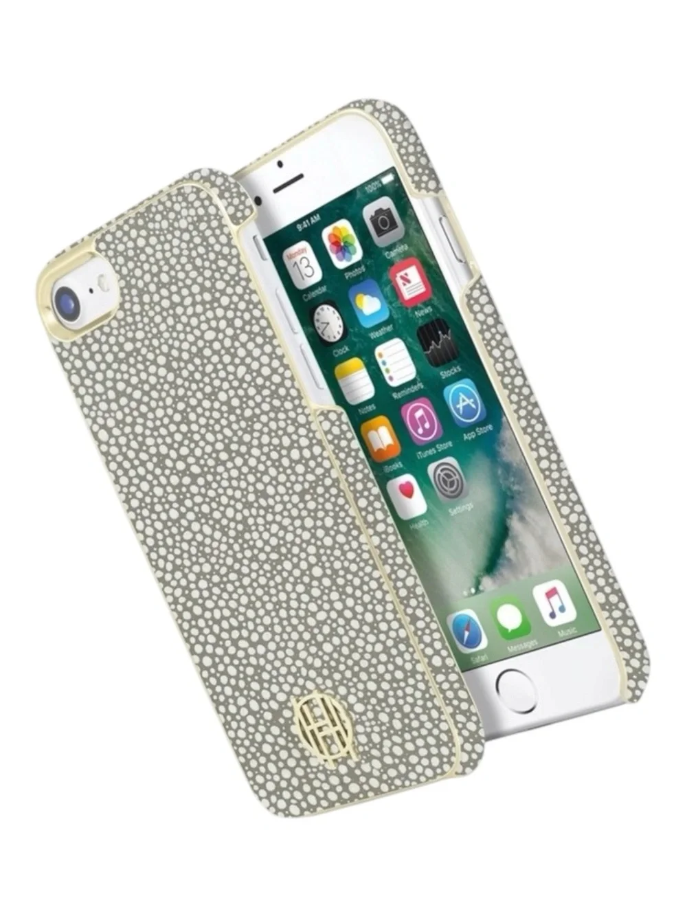 new House of Harlow 1960 ☏ Snap iPhone 6 / 7 Case ☏ Gold Printed Polka Dots ☏